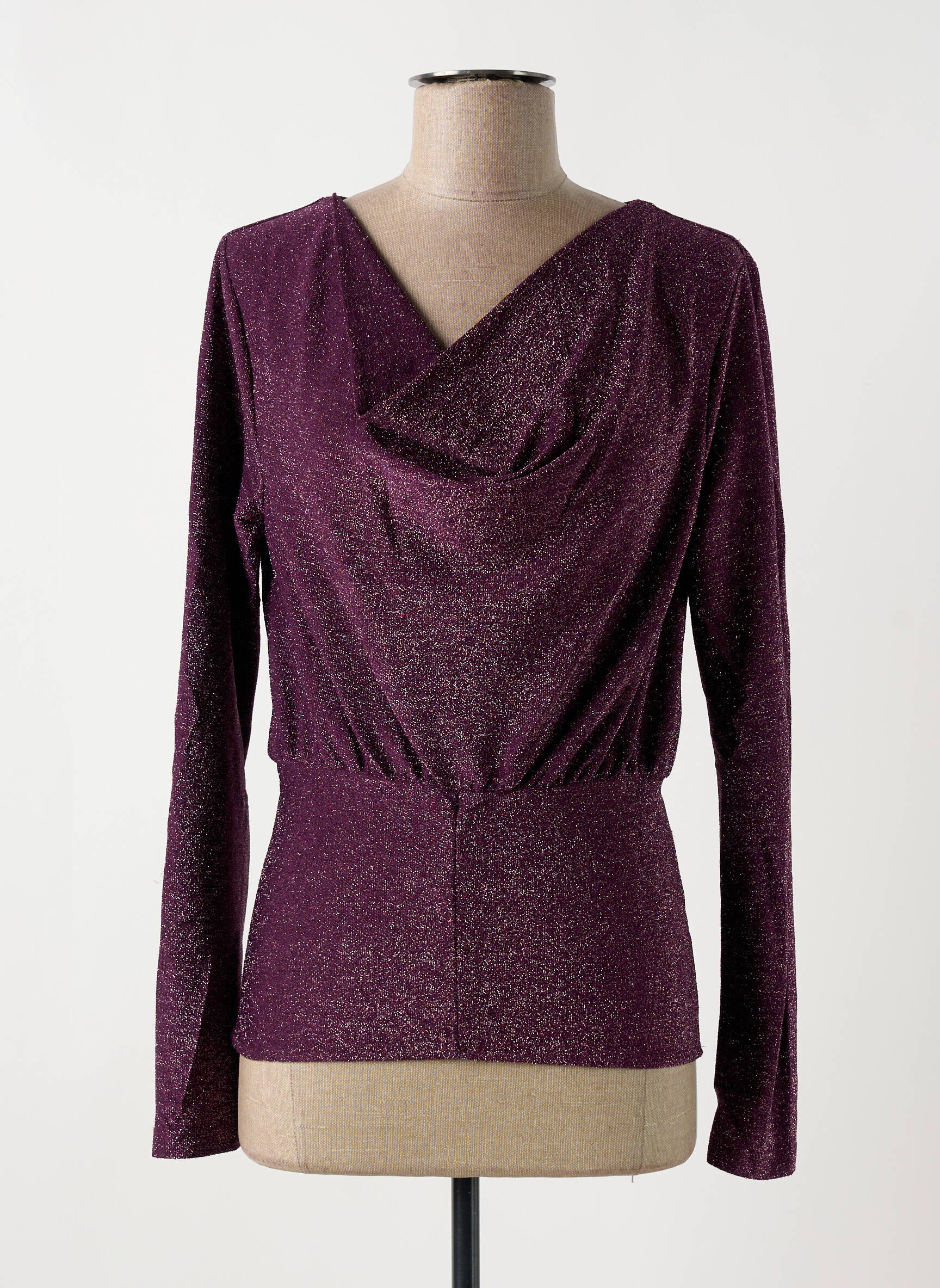 Viršūnė tamprumas ilgos rankovės violetinis ATELIER EVÈNE moteris