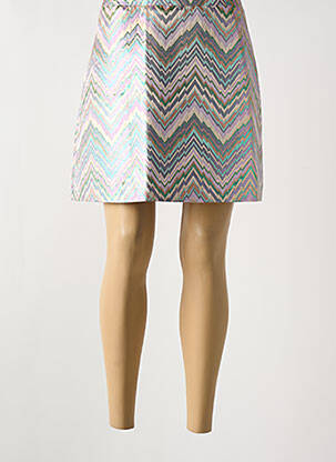 Trumpas sijonas užtrauktukas gale violetinis NUMPH moteris
