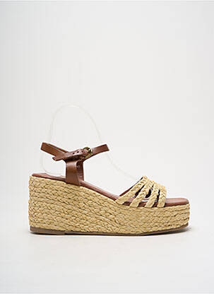 Sandalai/nu pėdos lygus medžiaga kulnas nuo 7 iki 9 cm rudas SANTAFE moteris