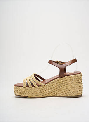 Sandalai/nu pėdos lygus medžiaga kulnas nuo 7 iki 9 cm rudas SANTAFE moteris