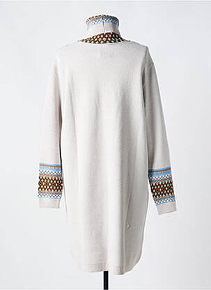 Megztinė suknelė apatinė dalis siaura ilgos rankovės pilka TRICOT CHIC moteris