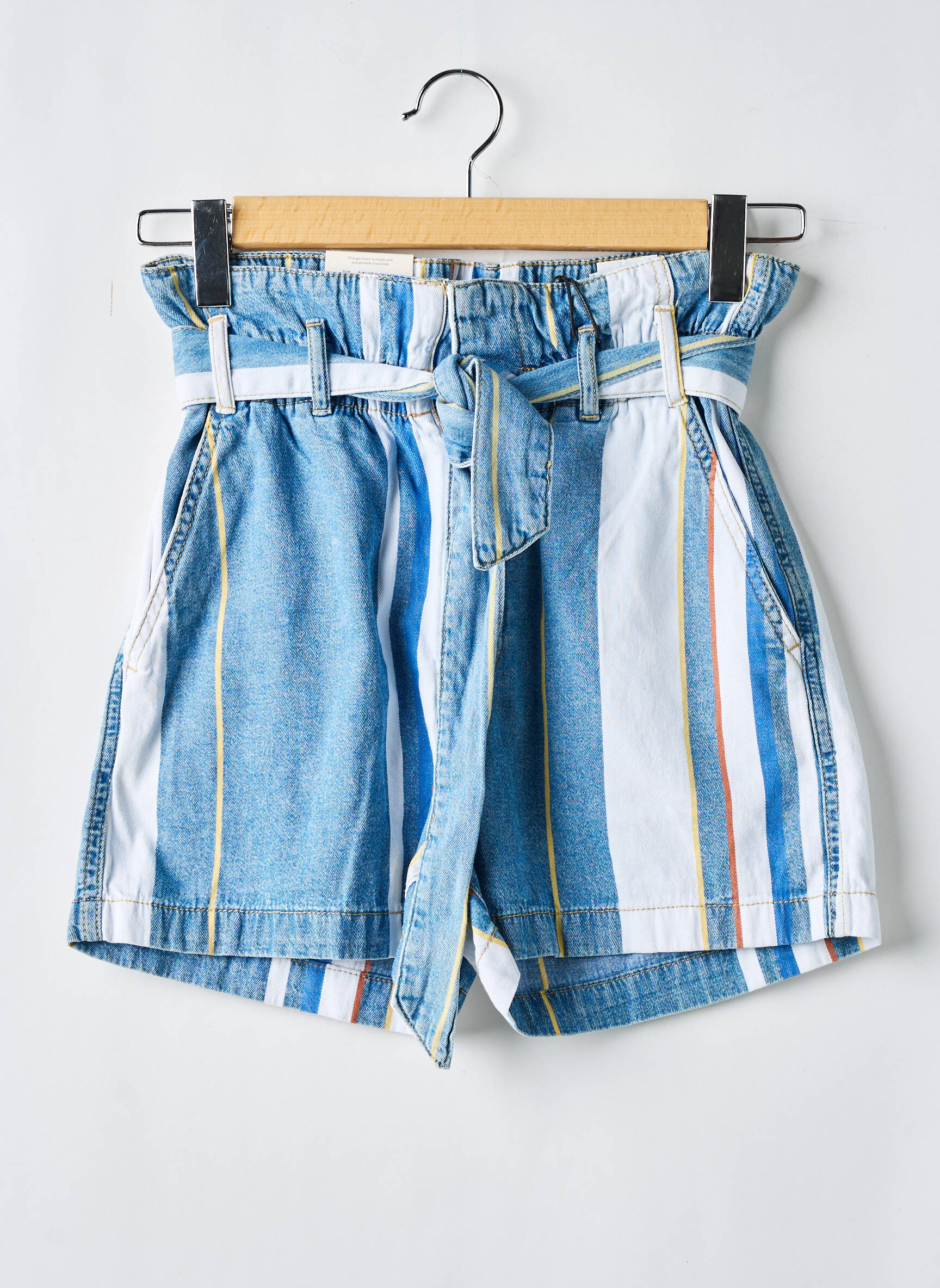 Šortas denimo audinys aukšta talija mėlyna PEPE JEANS moteris