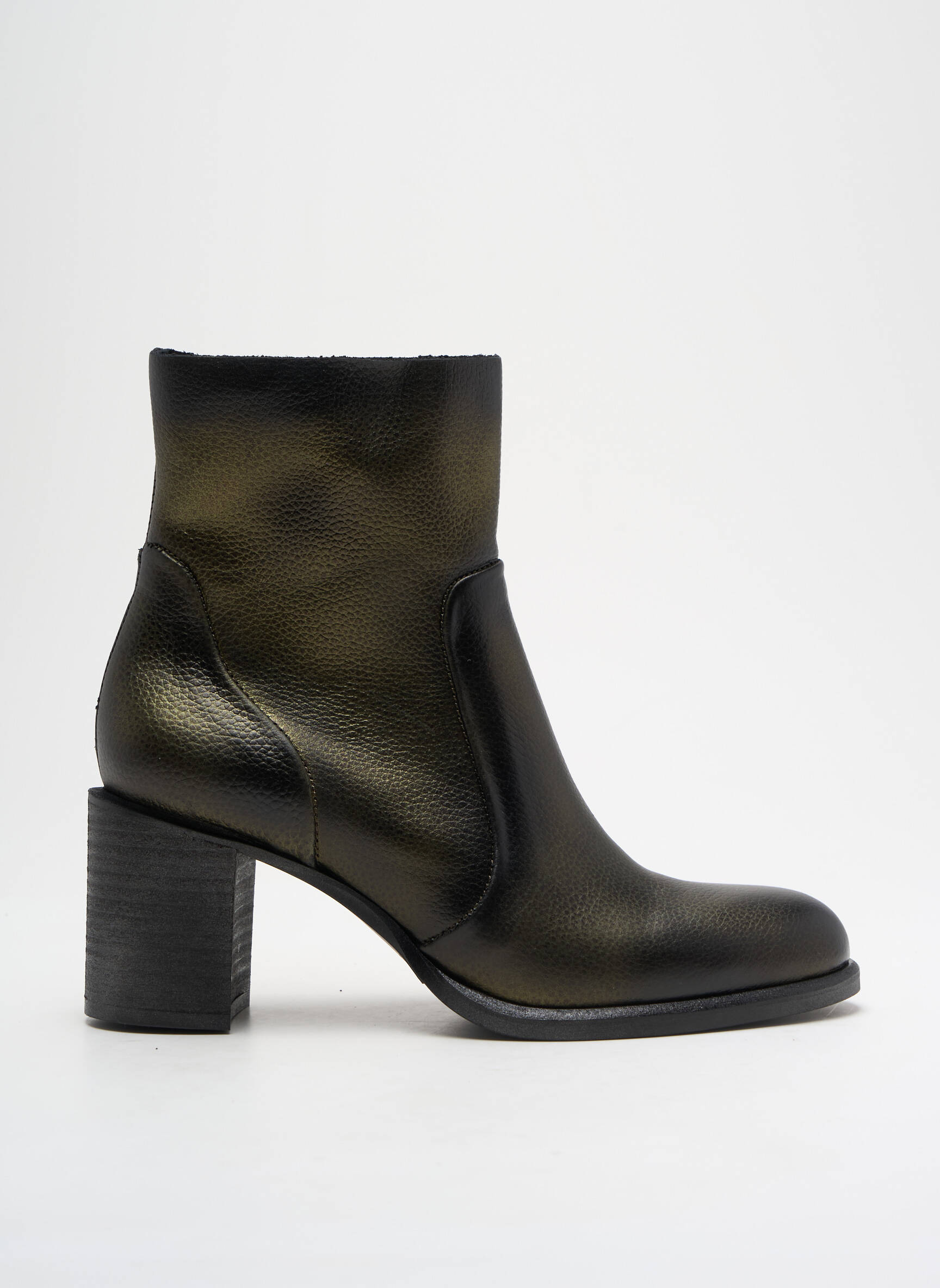 Batai/botai lygus audinys kulnas nuo 4 iki 6 cm žalias METAL JEAN'S moteris