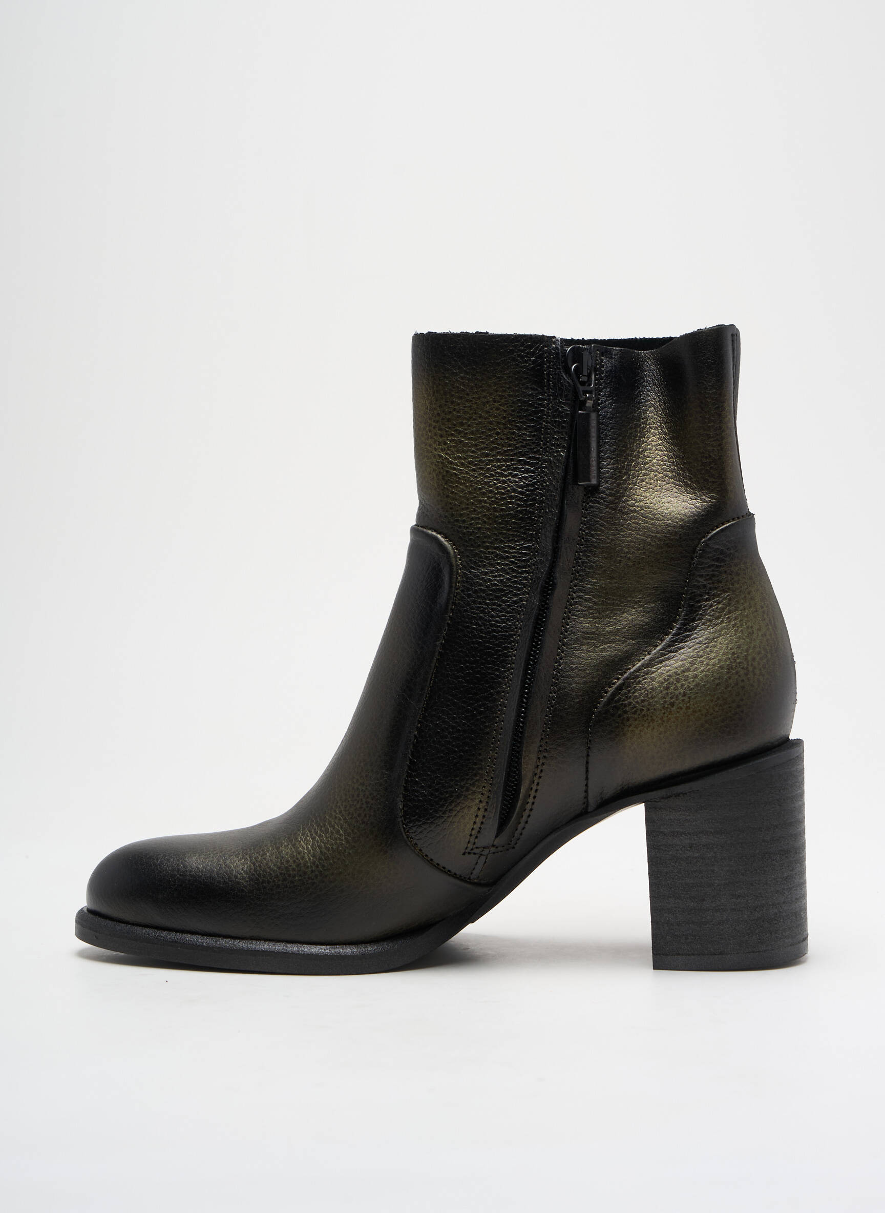 Batai/botai lygus audinys kulnas nuo 4 iki 6 cm žalias METAL JEAN'S moteris