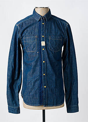 Ilgomis rankovėmis marškinys kišenės mėlyna SCOTCH & SODA vyras