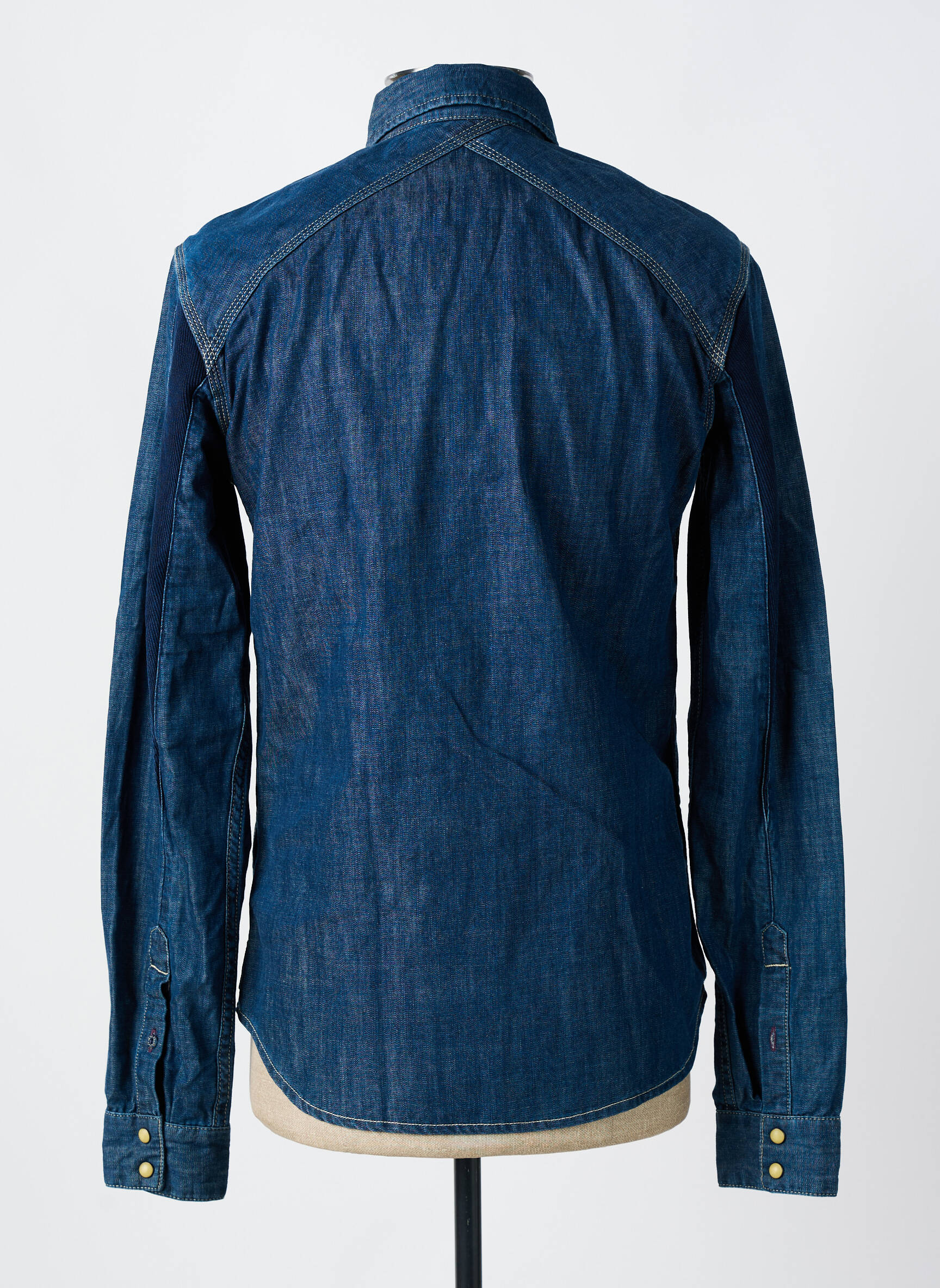 Ilgomis rankovėmis marškinys kišenės mėlyna SCOTCH & SODA vyras