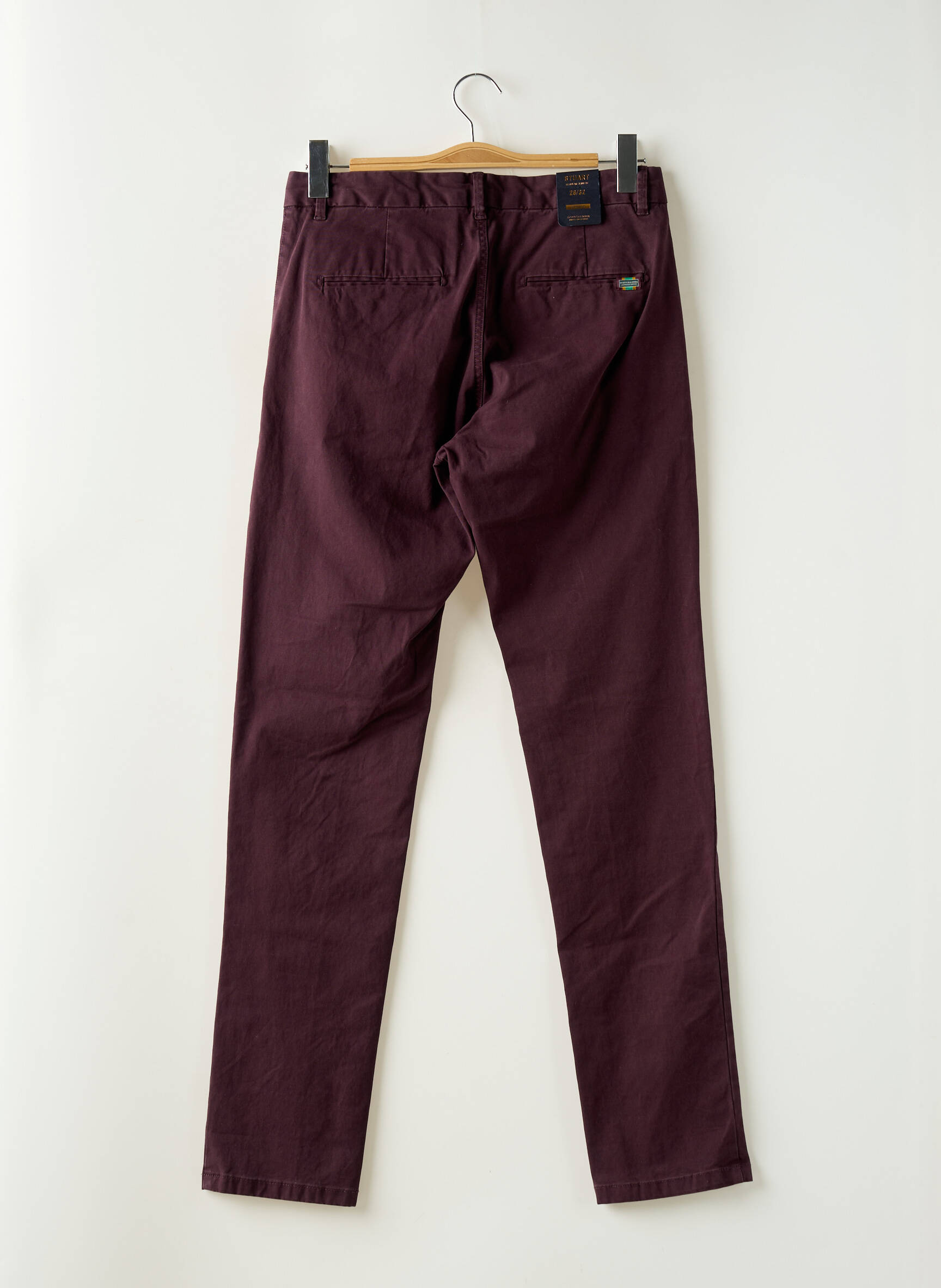 Chino kelnė popelinos audinys, kuris pasižymi lygiu ir tankiu paviršiumi. normala dydis violetinis SCOTCH & SODA vyras