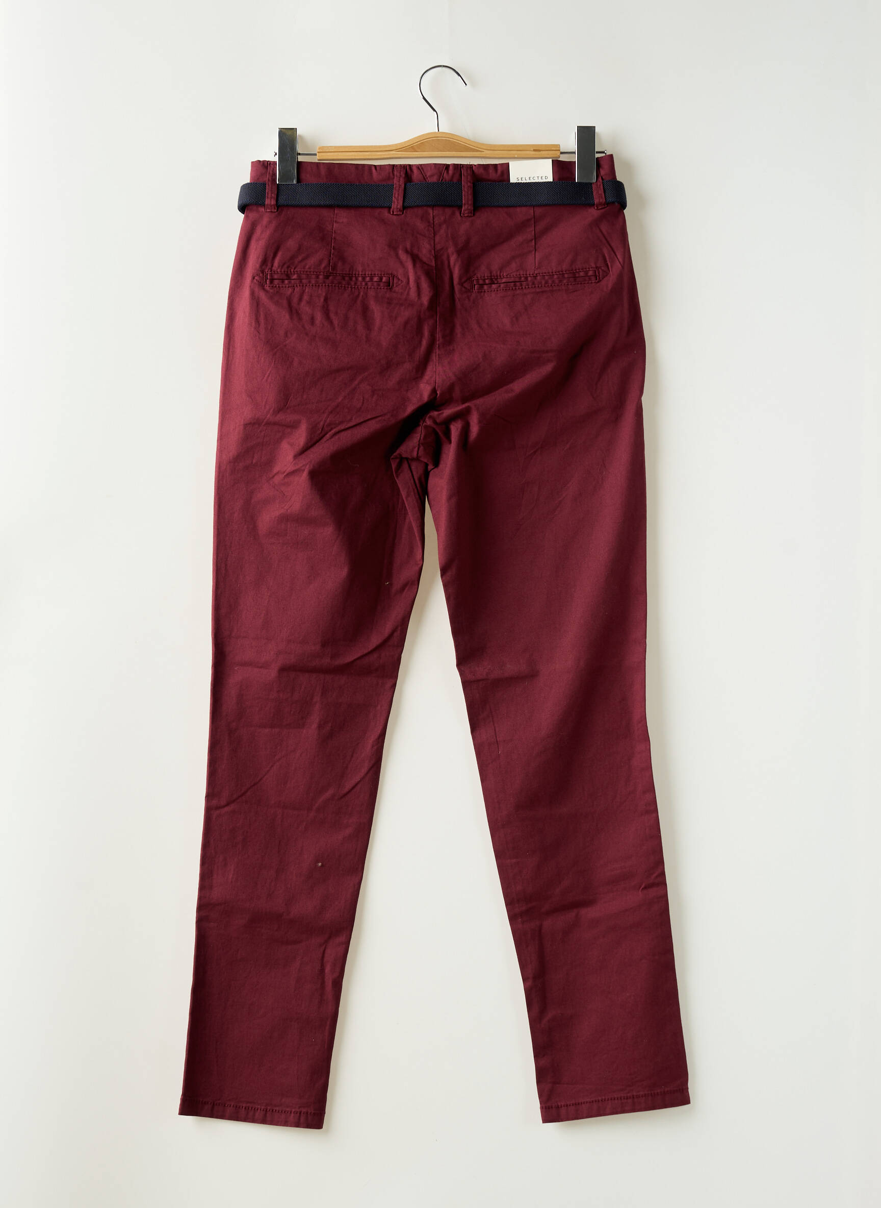 Chino kelnė bio normala dydis raudona SELECTED vyras