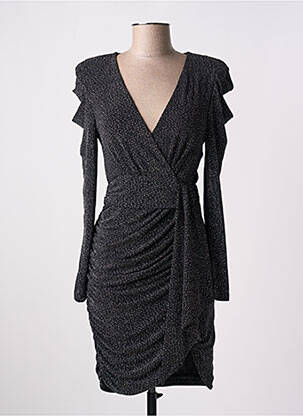 Trumpa suknelė užtrauktukas gale ilgos rankovės juodas DERHY moteris
