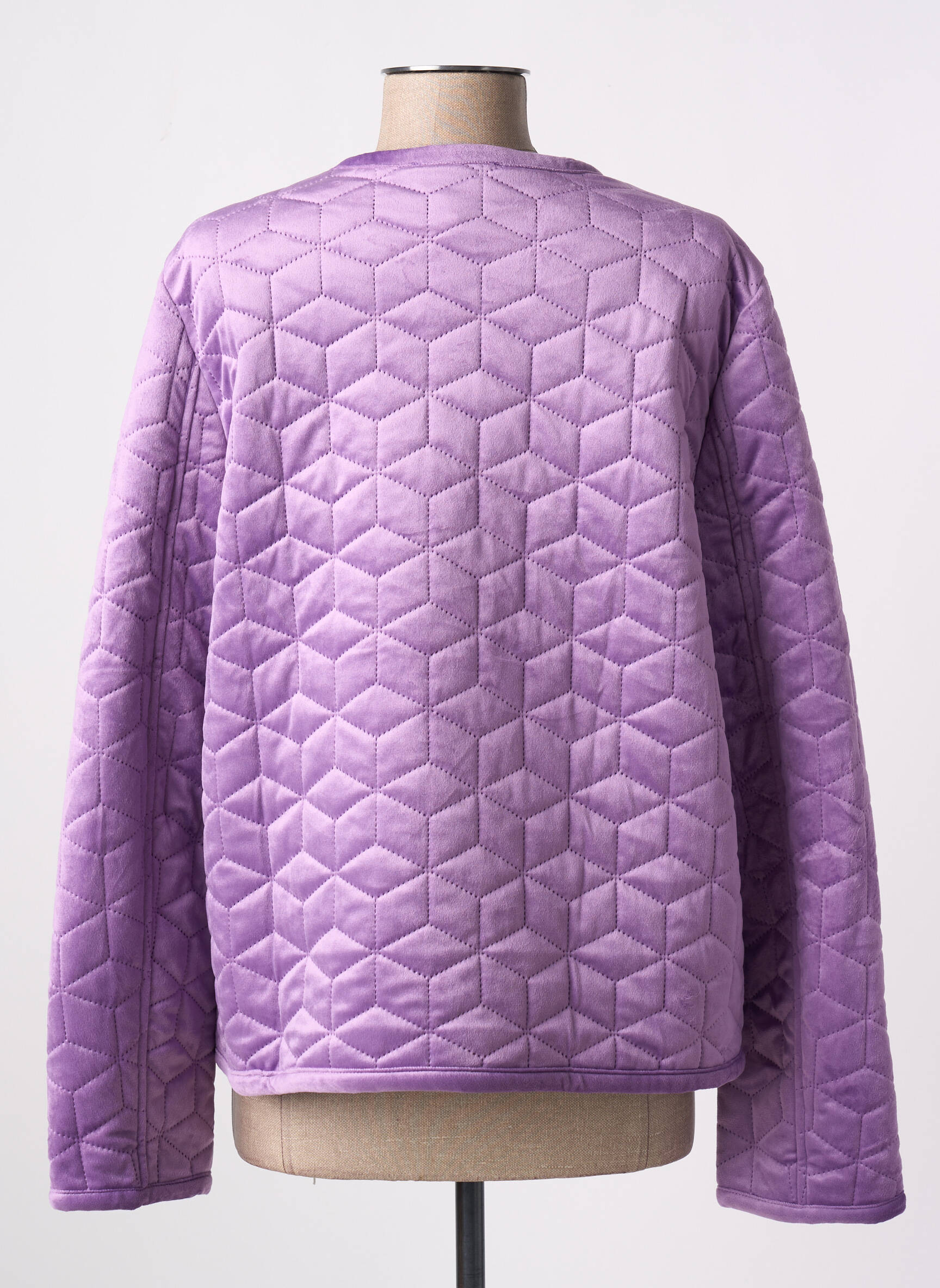 Kasdienis švarkas apvalus kaklas violetinis CHERRY PARIS moteris