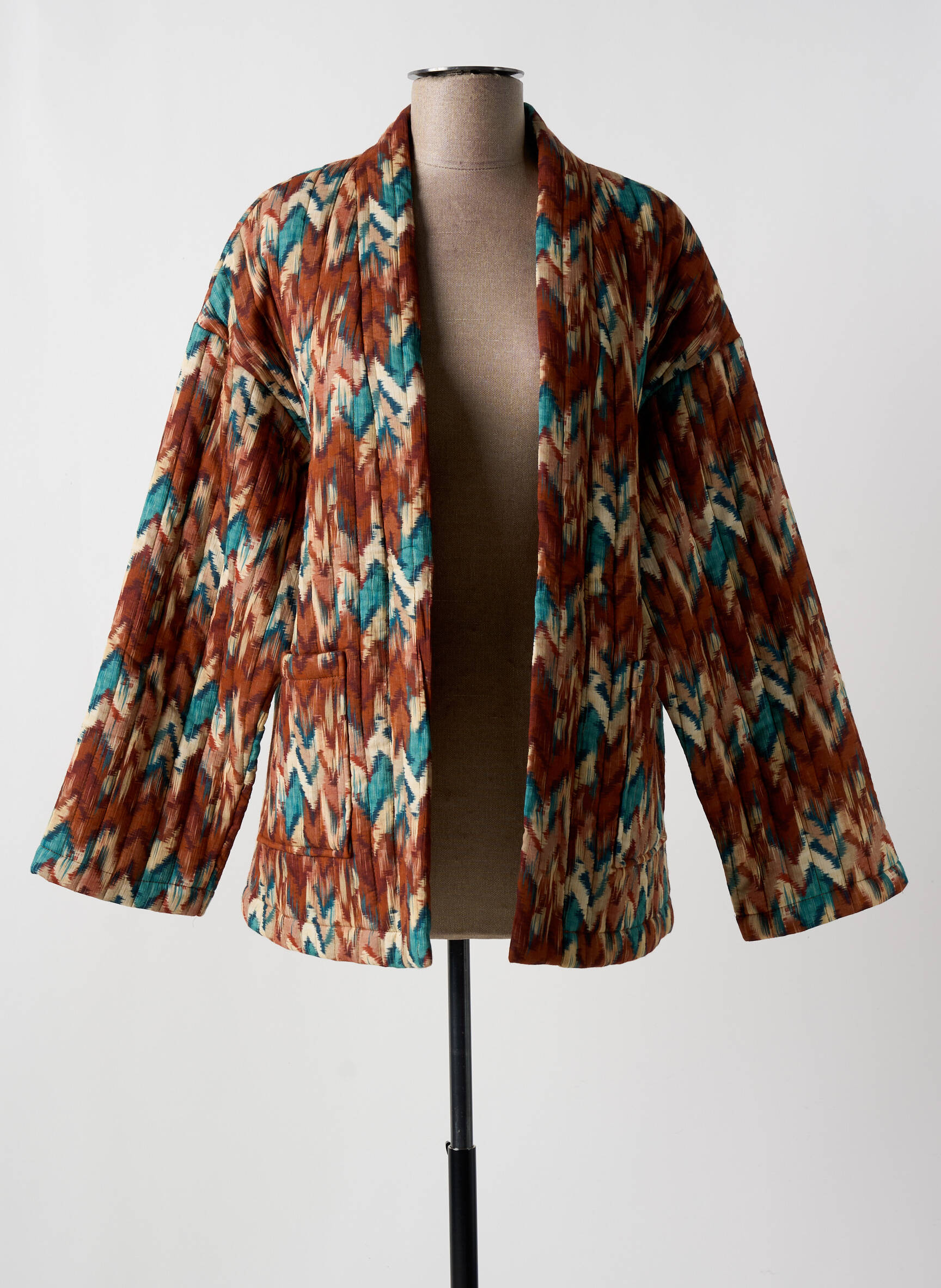 Kimono striukė ilgos rankovės rudas IT HIPPIE moteris