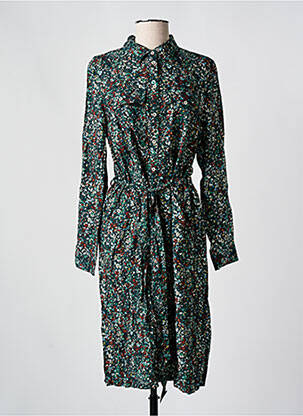 Pusilgių suknelė gėlių raštas ilgos rankovės žalias S.OLIVER moteris