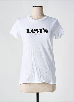 T-marškinys floqué serigrafija trumpas rankovės baltas LEVI'S moteris