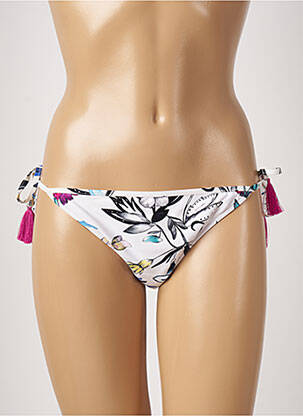 Maudymosi kelnaitės gėlių raštas bikini baltas SEAFOLLY moteris