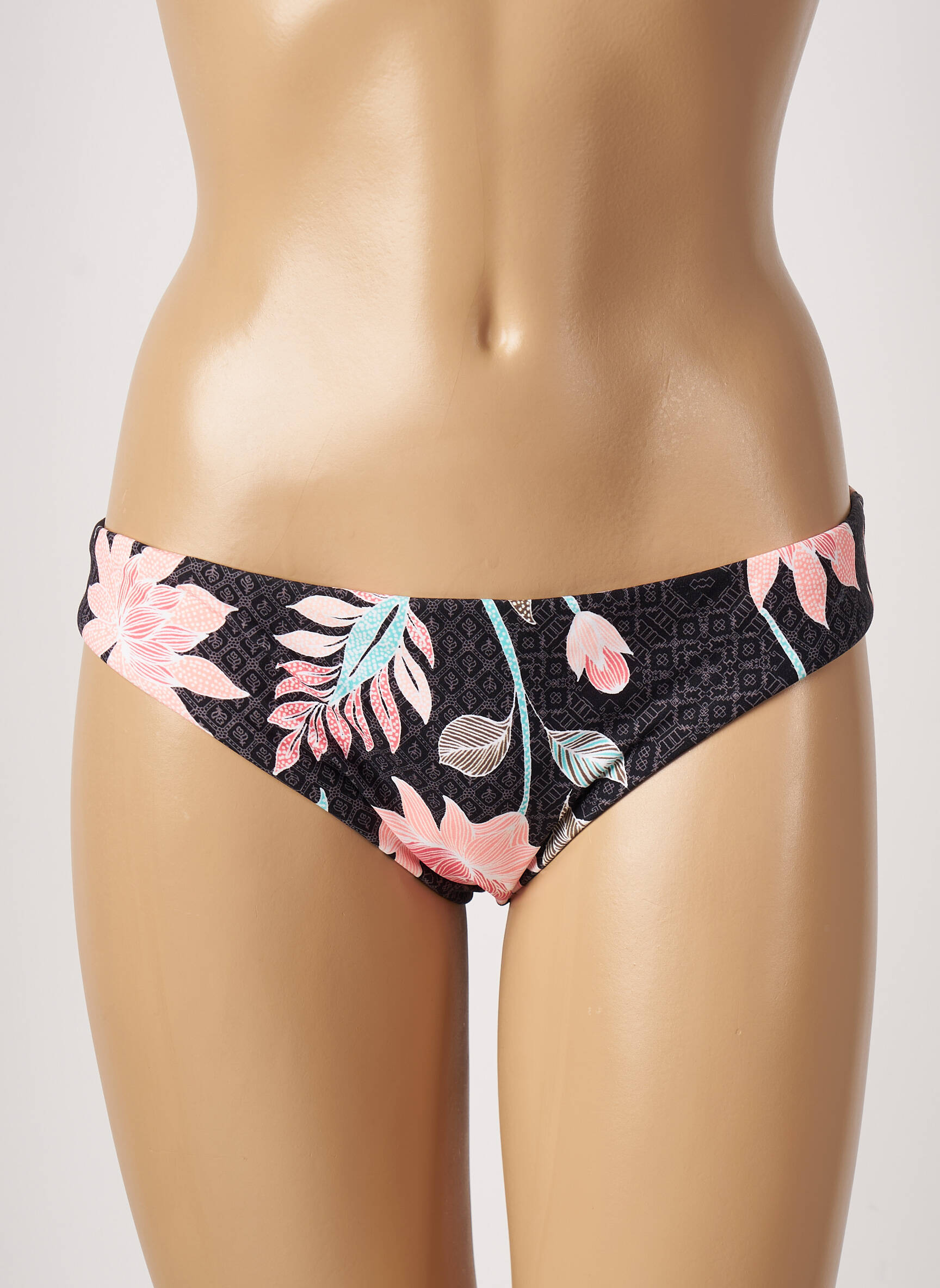 Maudymosi kelnaitės gėlių raštas kelnaitės juodas SEAFOLLY moteris