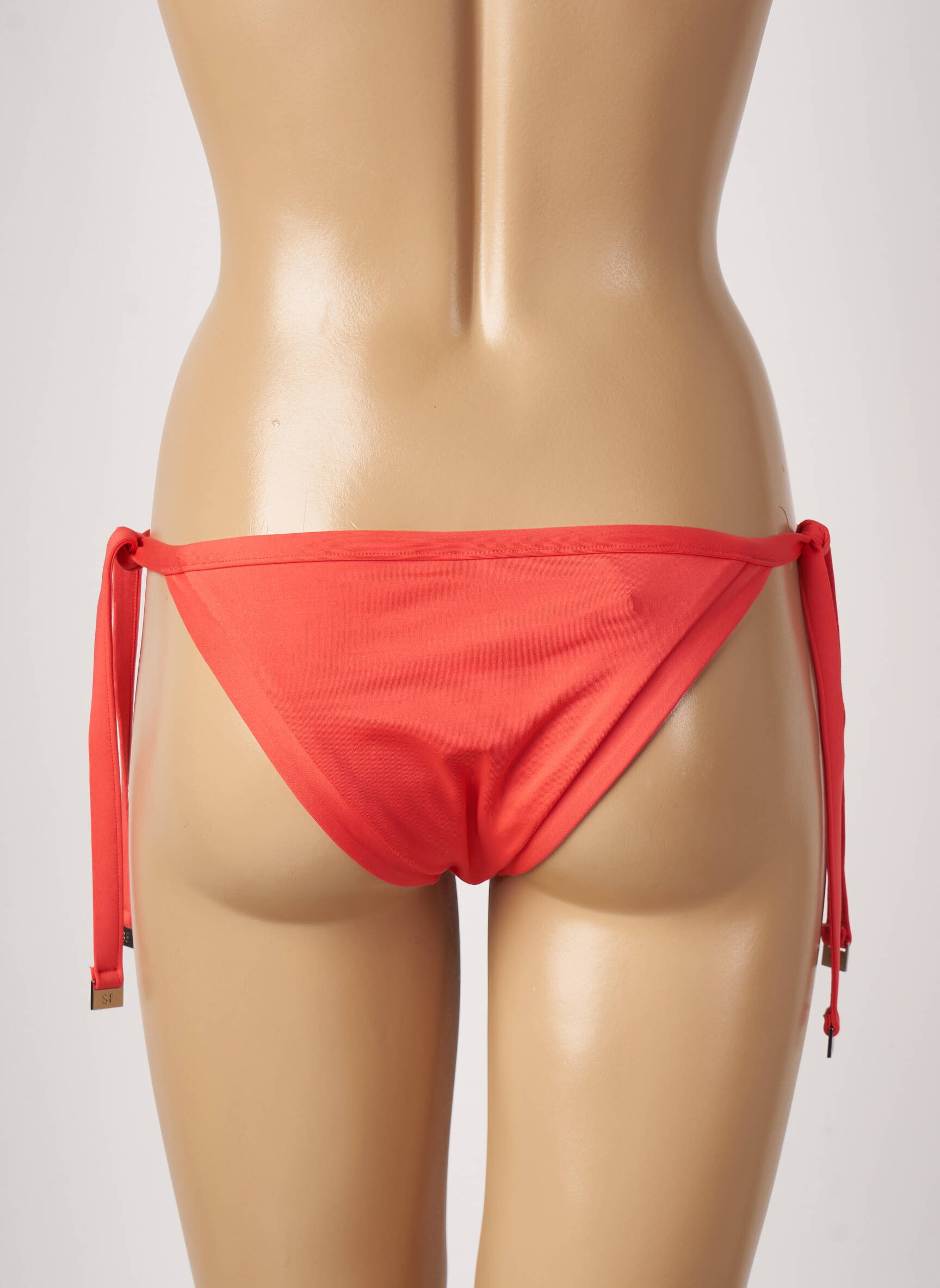 Maudymosi kelnaitės satino efektas bikini oranžinė SEAFOLLY moteris