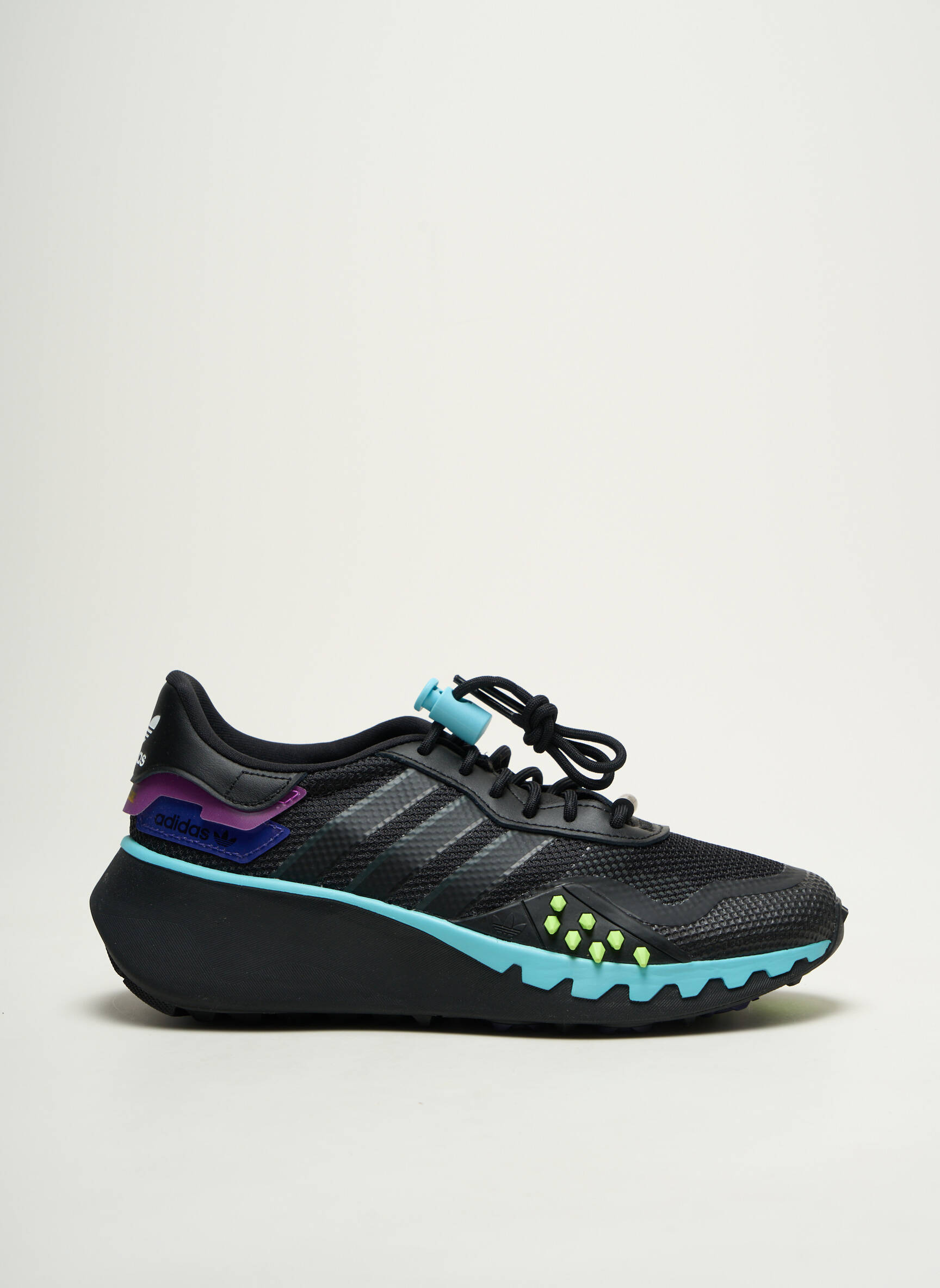 Bėgimo bateliai satino audinys kulnas nuo 4 iki 6 cm juodas ADIDAS moteris