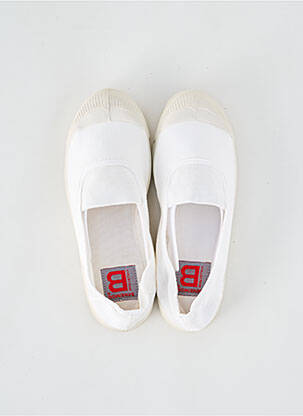 Slip-on batai apvalus mygtukas plokščias kulnas iki 3 cm baltas BENSIMON moteris