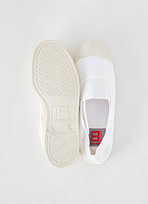 Slip-on batai apvalus mygtukas plokščias kulnas iki 3 cm baltas BENSIMON moteris