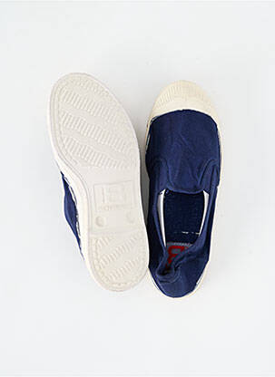 Slip-on batai apvalus mygtukas plokščias kulnas iki 3 cm mėlyna BENSIMON moteris