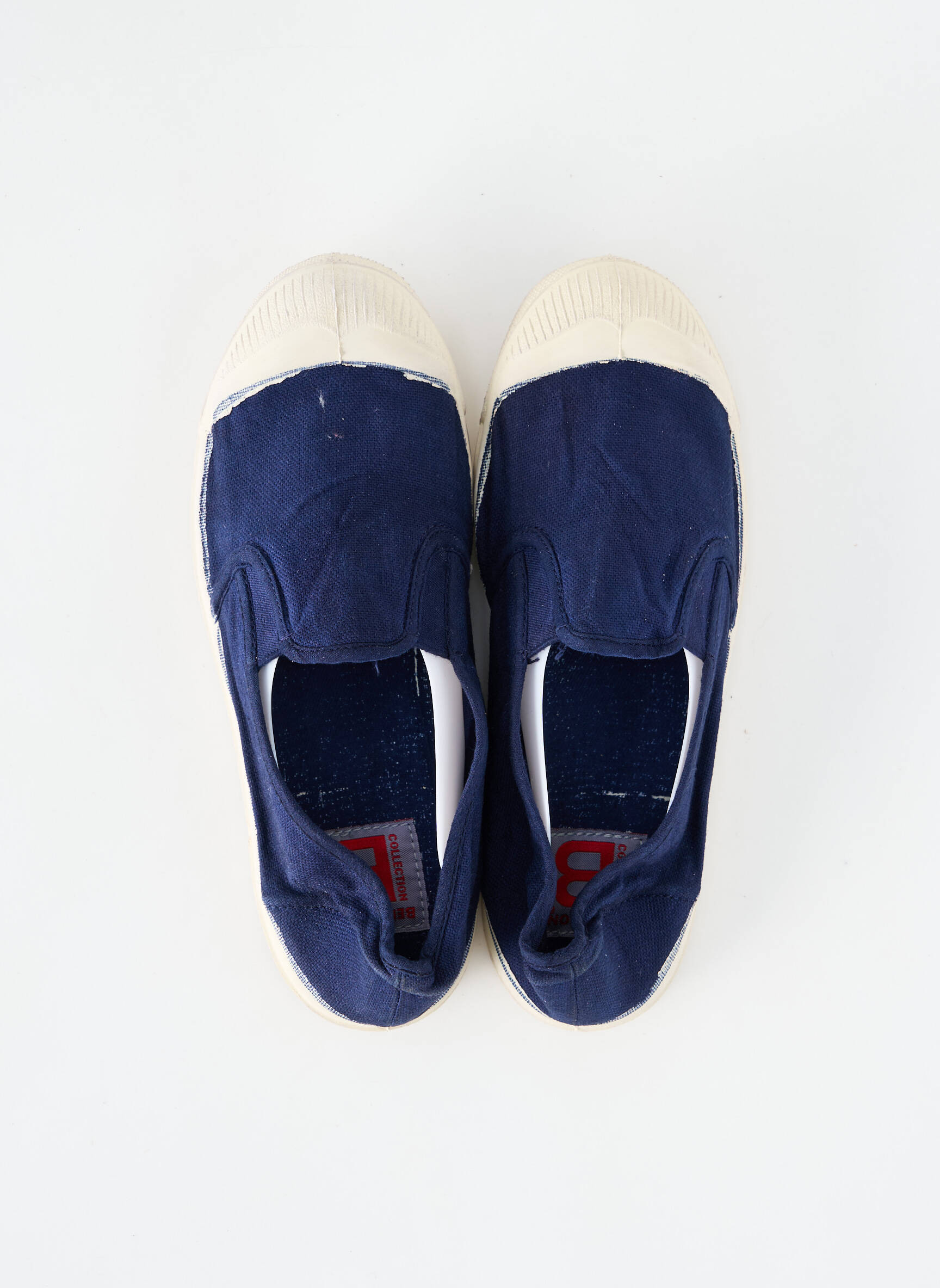 Slip-on batai apvalus mygtukas plokščias kulnas iki 3 cm mėlyna BENSIMON moteris