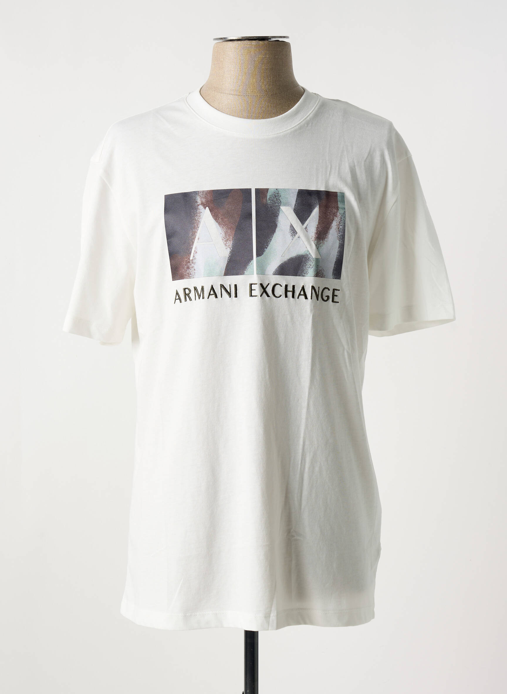 T-marškinys tamprumas trumpas rankovės bežinis ARMANI EXCHANGE vyras