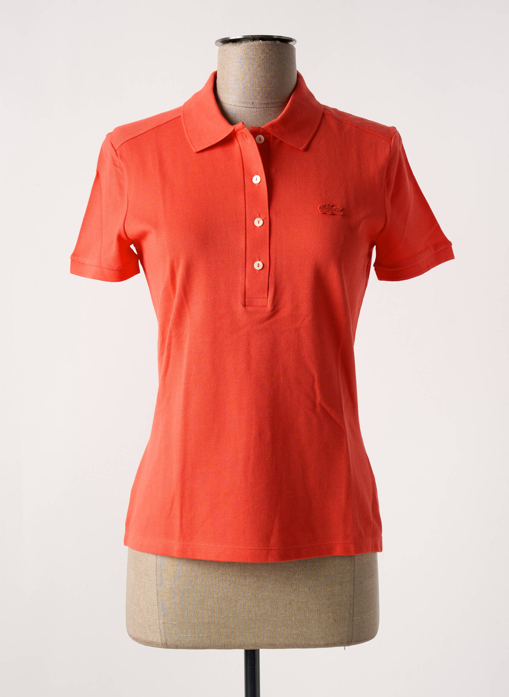Polo siuvinėjimas trumpas rankovės oranžinė LACOSTE moteris