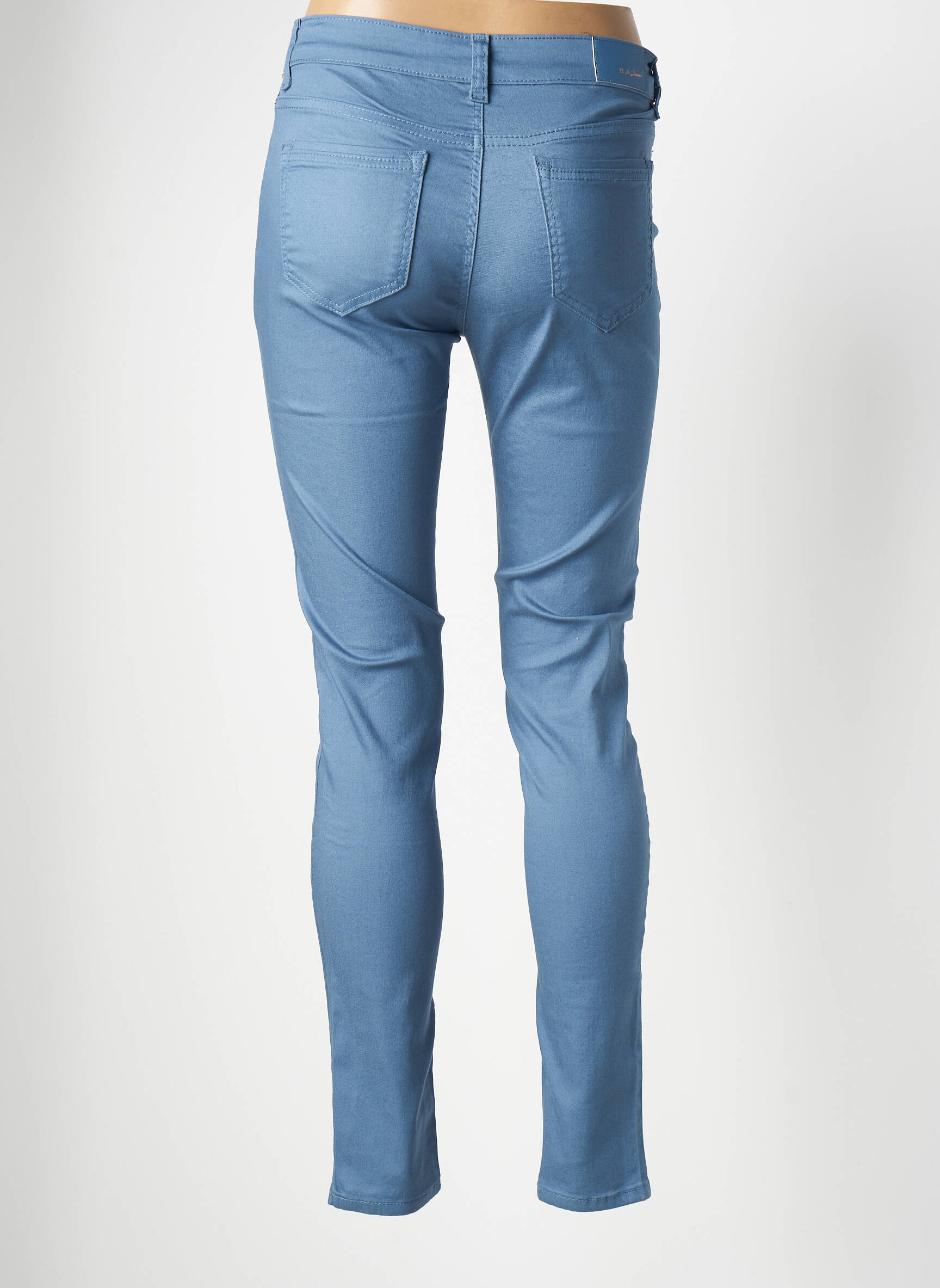 Lieknos džinsai aukšta talija aukšta talija mėlyna BS JEANS moteris