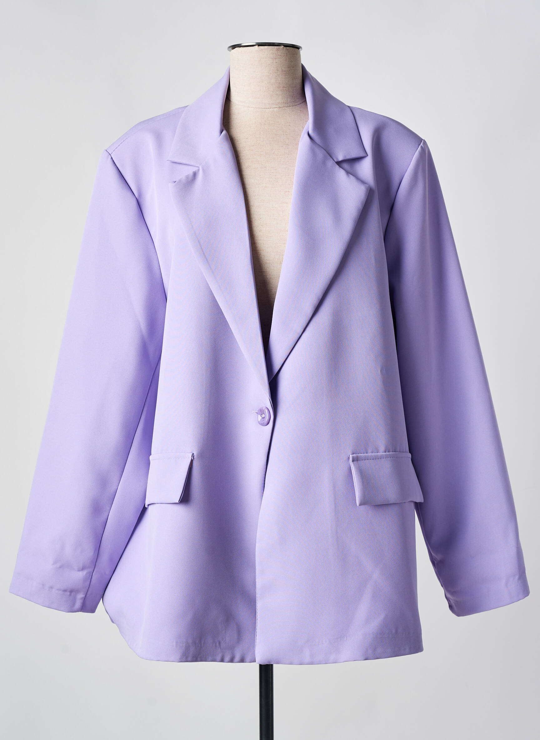 Švarkas netikros kišenės violetinis NEW COLLECTION moteris
