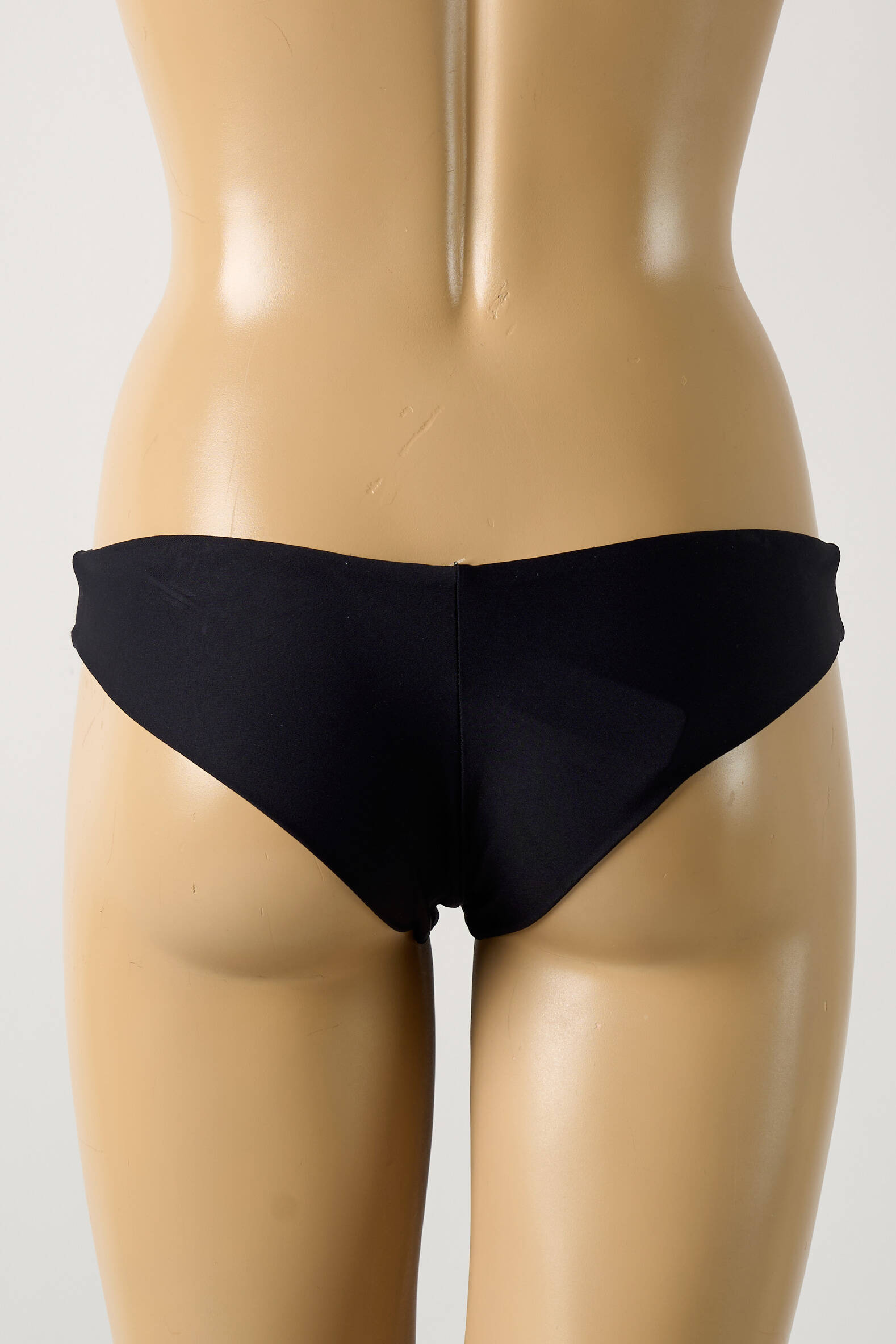 Maudymosi kelnaitės satino efektas bikini juodas GRAIN DE SABLE moteris
