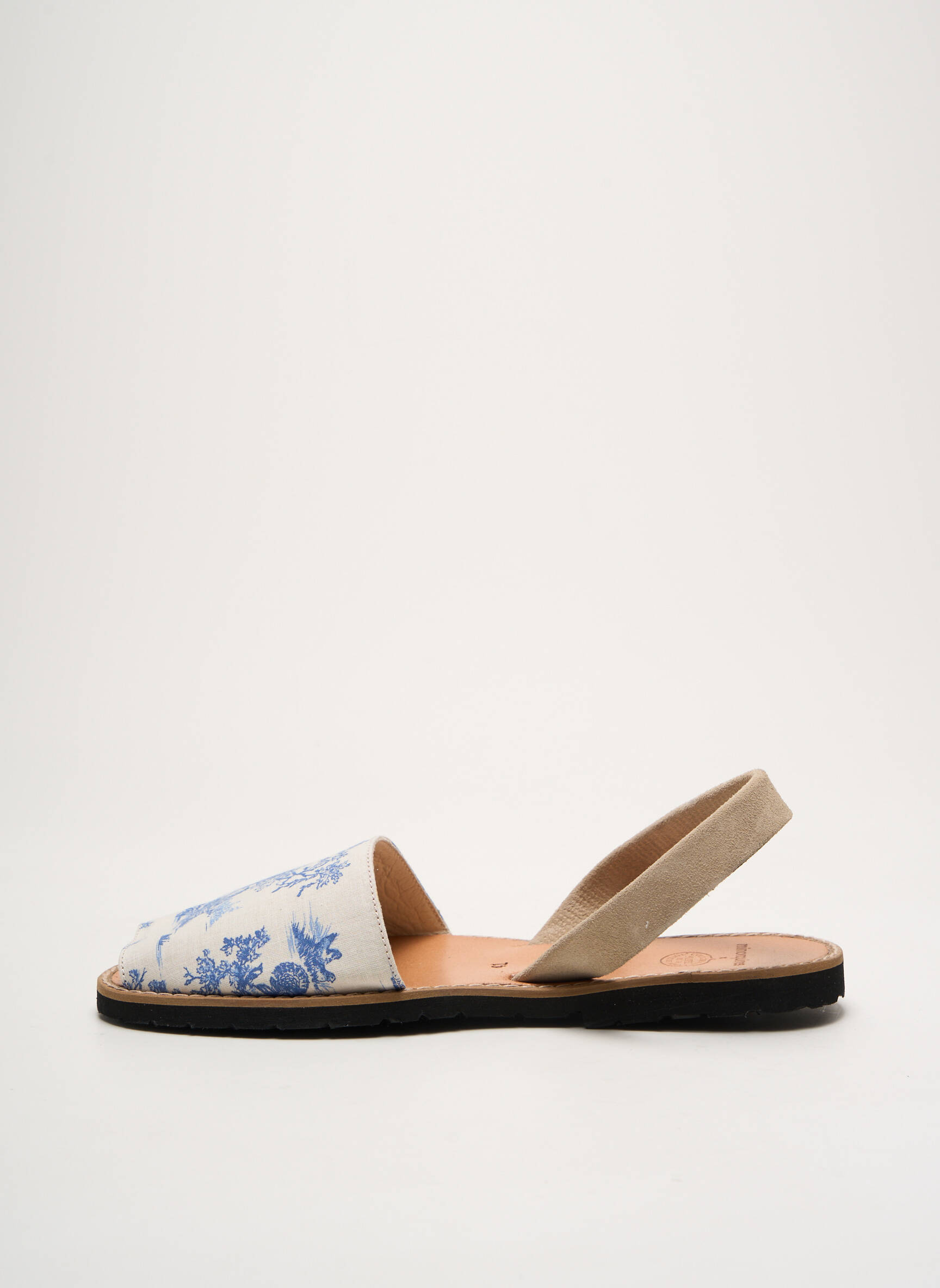 Sandalai/nu pėdos atvira pabaiga plokščias kulnas iki 3 cm mėlyna MINORQUINES moteris