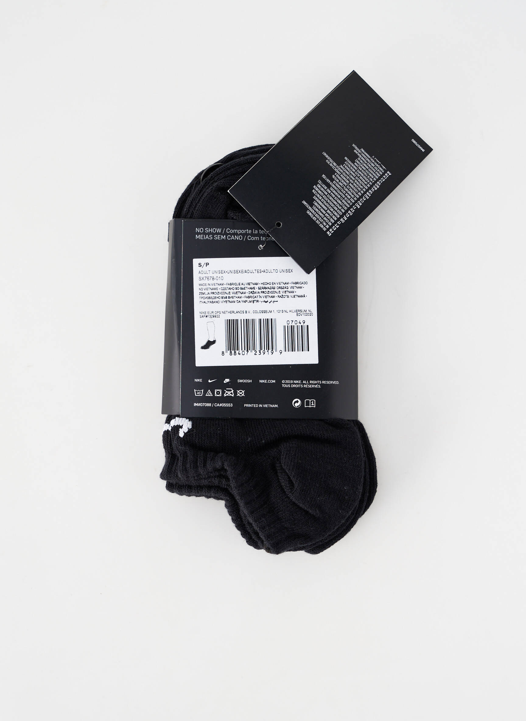 Kojinės puskojinės forma juodas NIKE vyras