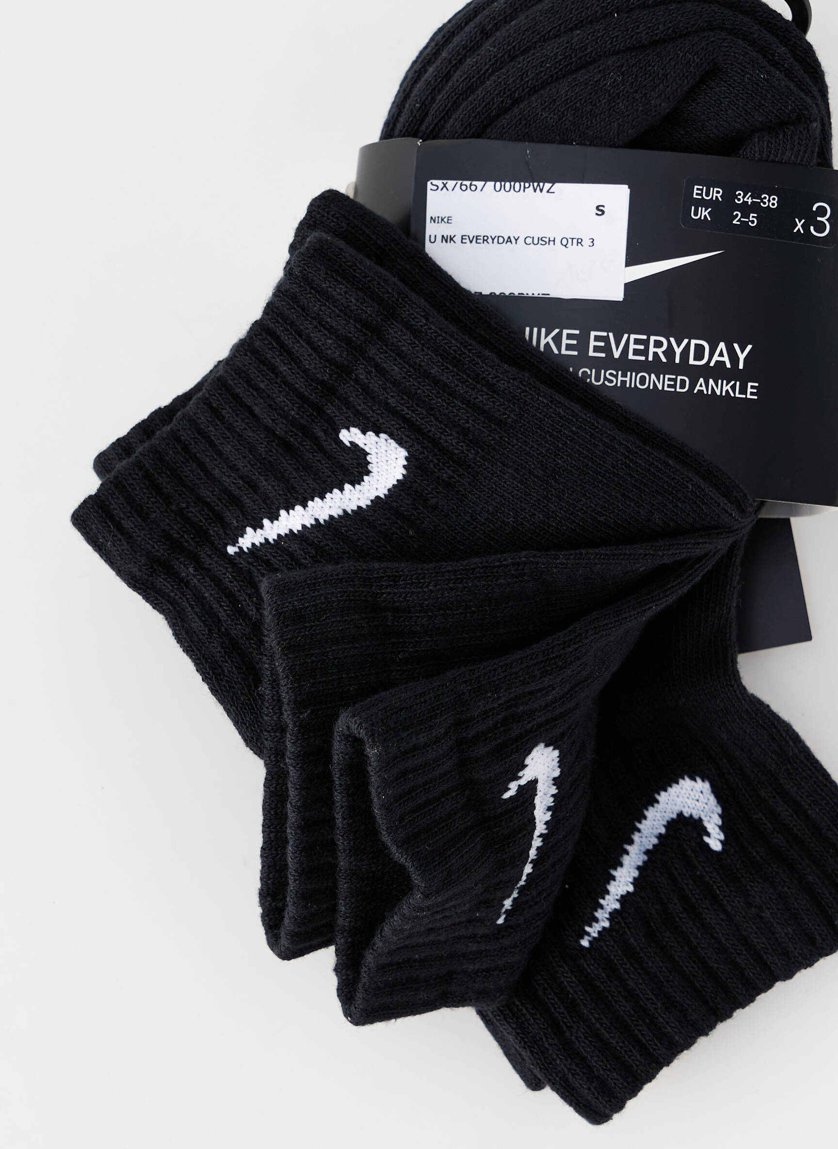 Kojinės puskojinės forma juodas NIKE vyras