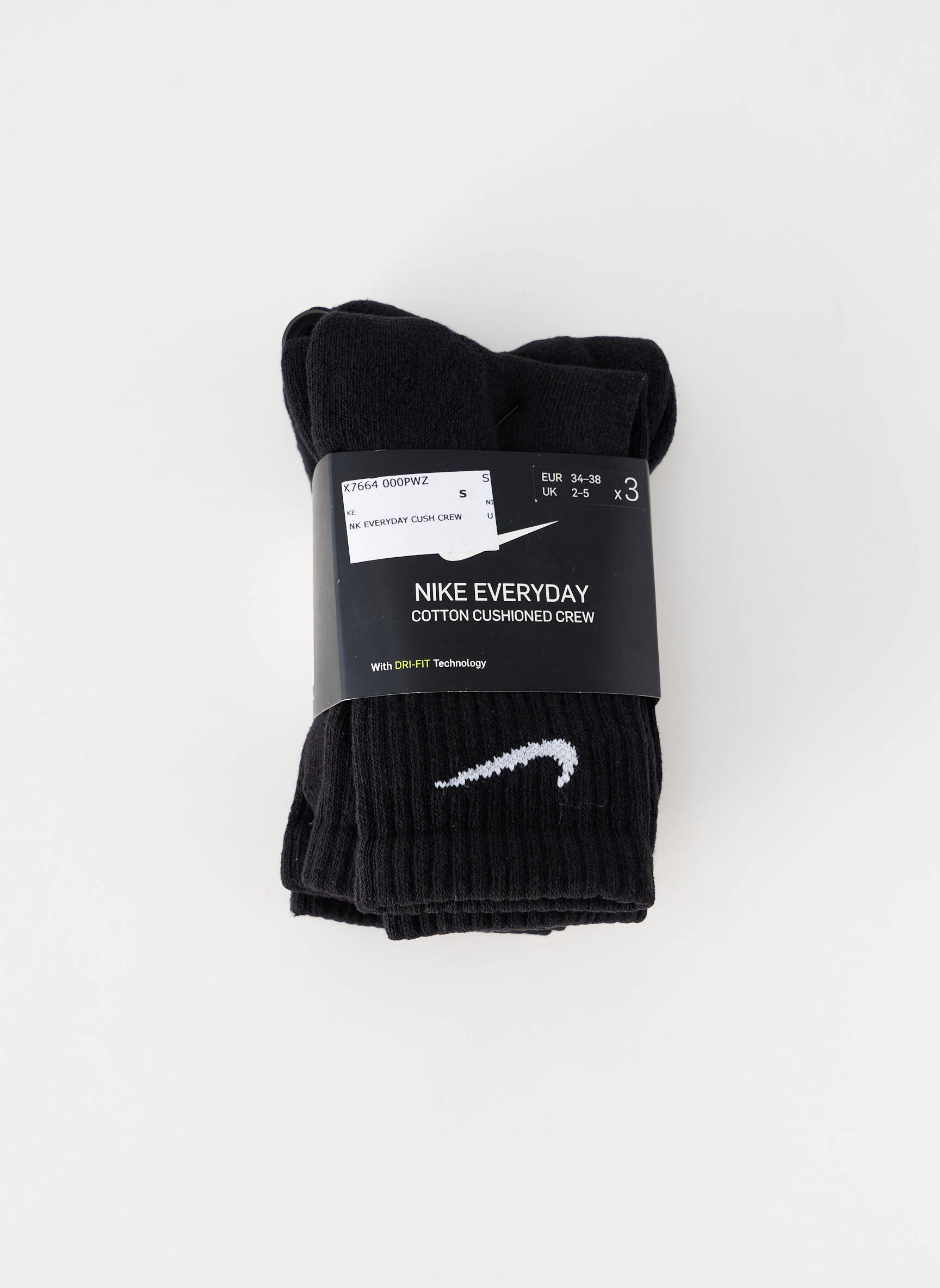 Kojinės ilgų kojinių forma juodas NIKE moteris