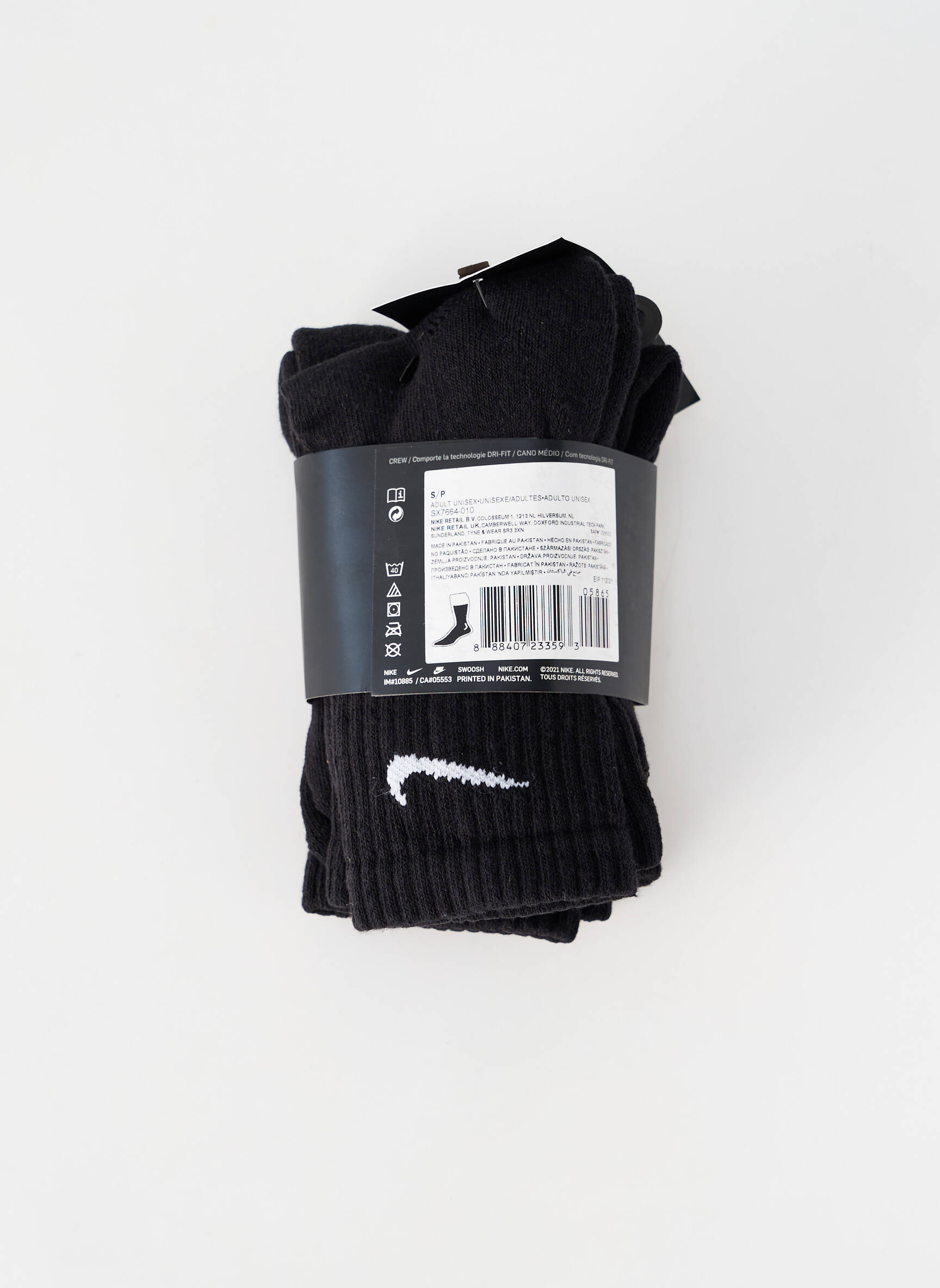 Kojinės ilgų kojinių forma juodas NIKE moteris