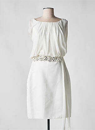 Pusilgių suknelė be rankų be rankų baltas FASHION NEW YORK moteris