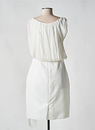Pusilgių suknelė be rankų be rankų baltas FASHION NEW YORK moteris