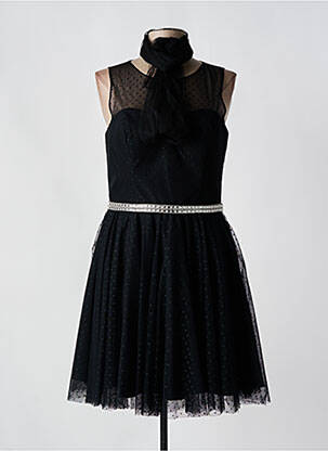 Pusilgių suknelė be rankų be rankų juodas FASHION NEW YORK moteris
