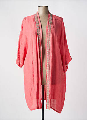 Kimono striukė ilgos rankovės rožinė SPG WOMAN moteris
