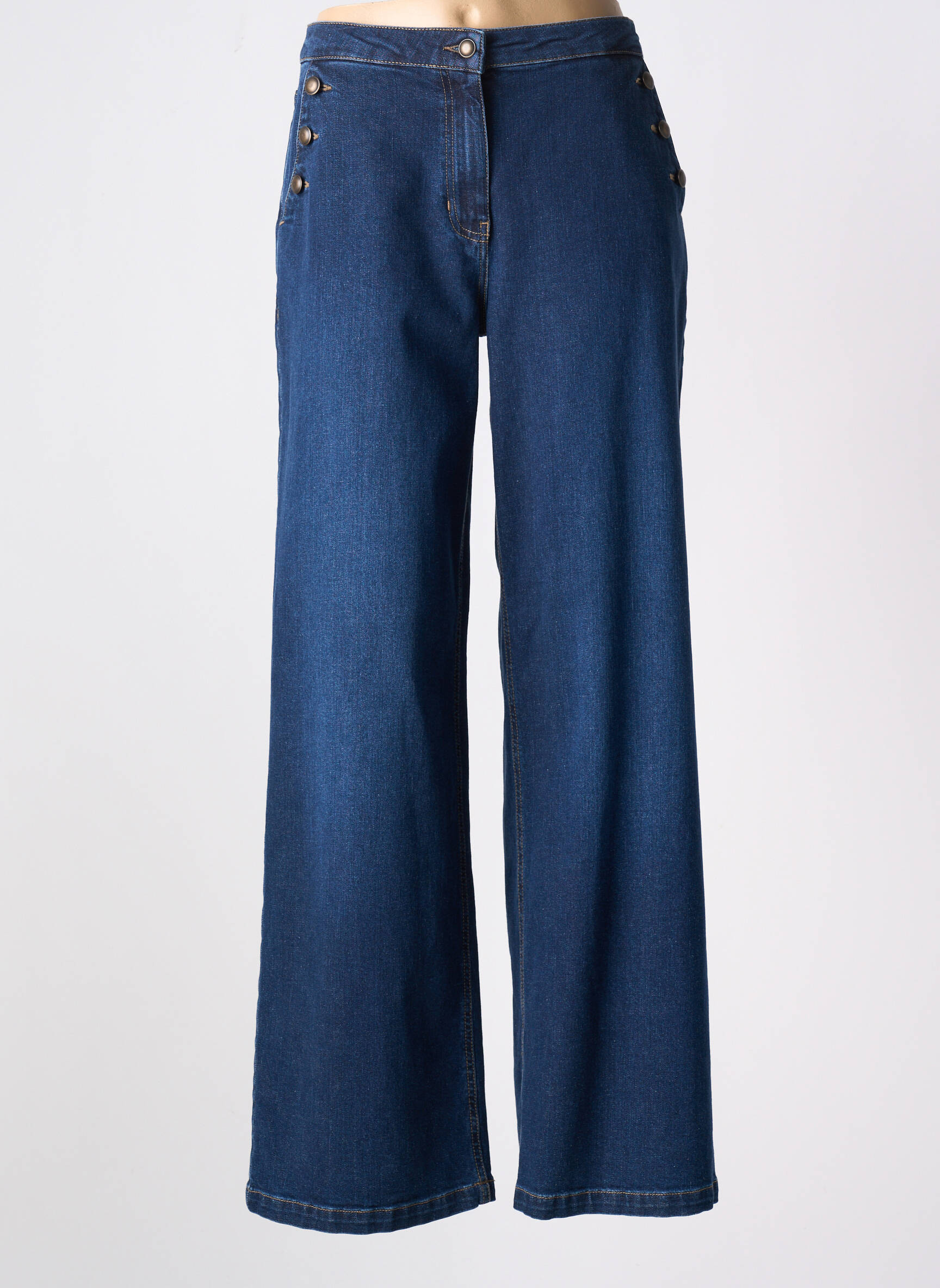 Flare tipo džinsai kišenės mėlyna SIGNE NATURE moteris