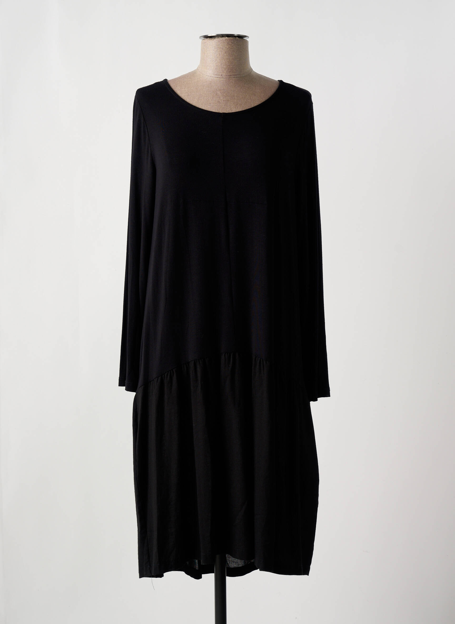 Pusilgių suknelė ilgos rankovės ilgos rankovės juodas ORTO BOTANICO moteris