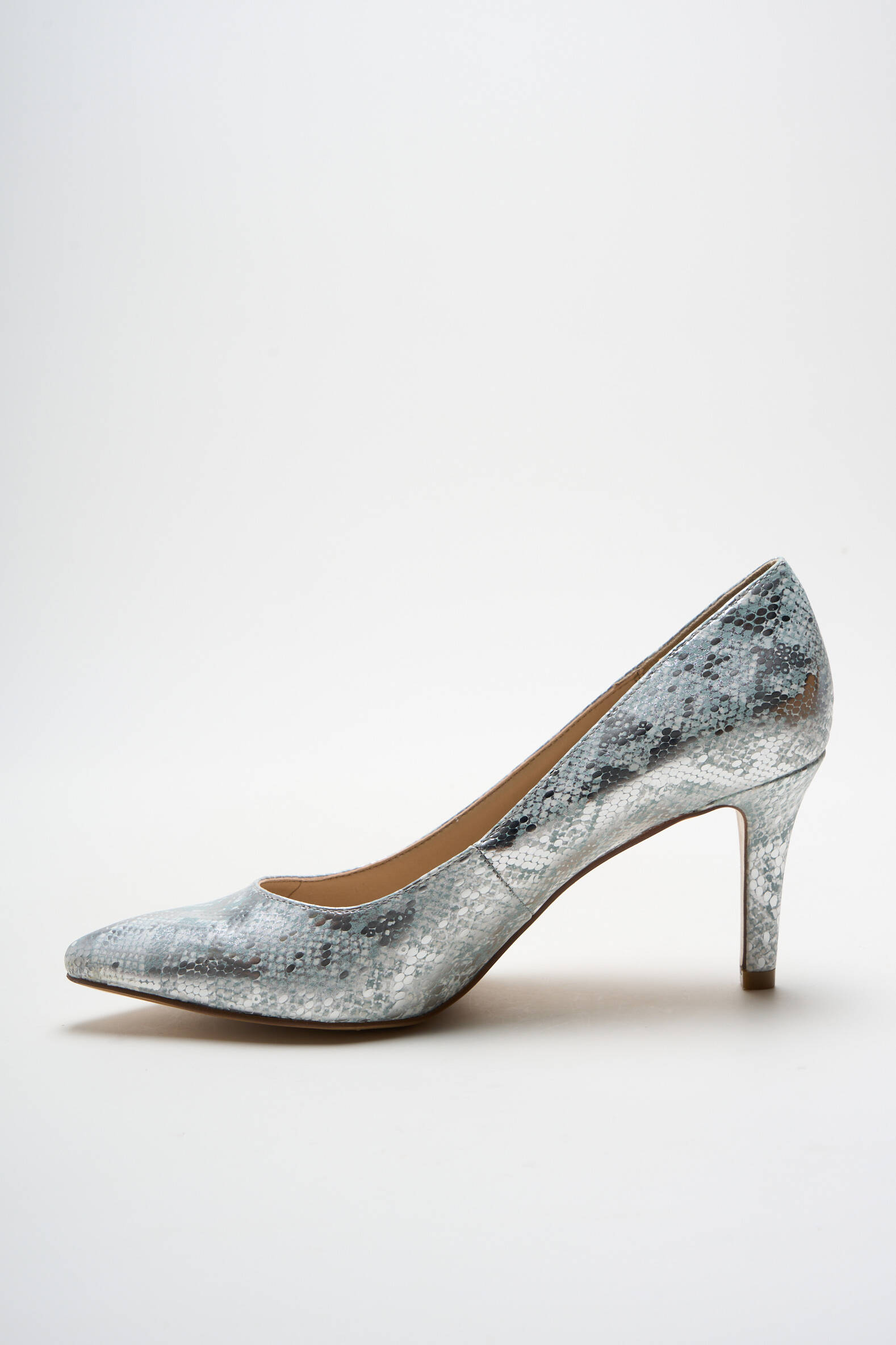 Aukštakulniai satino audinys kulnas nuo 7 iki 9 cm sidabrinė I LOVE SHOES moteris