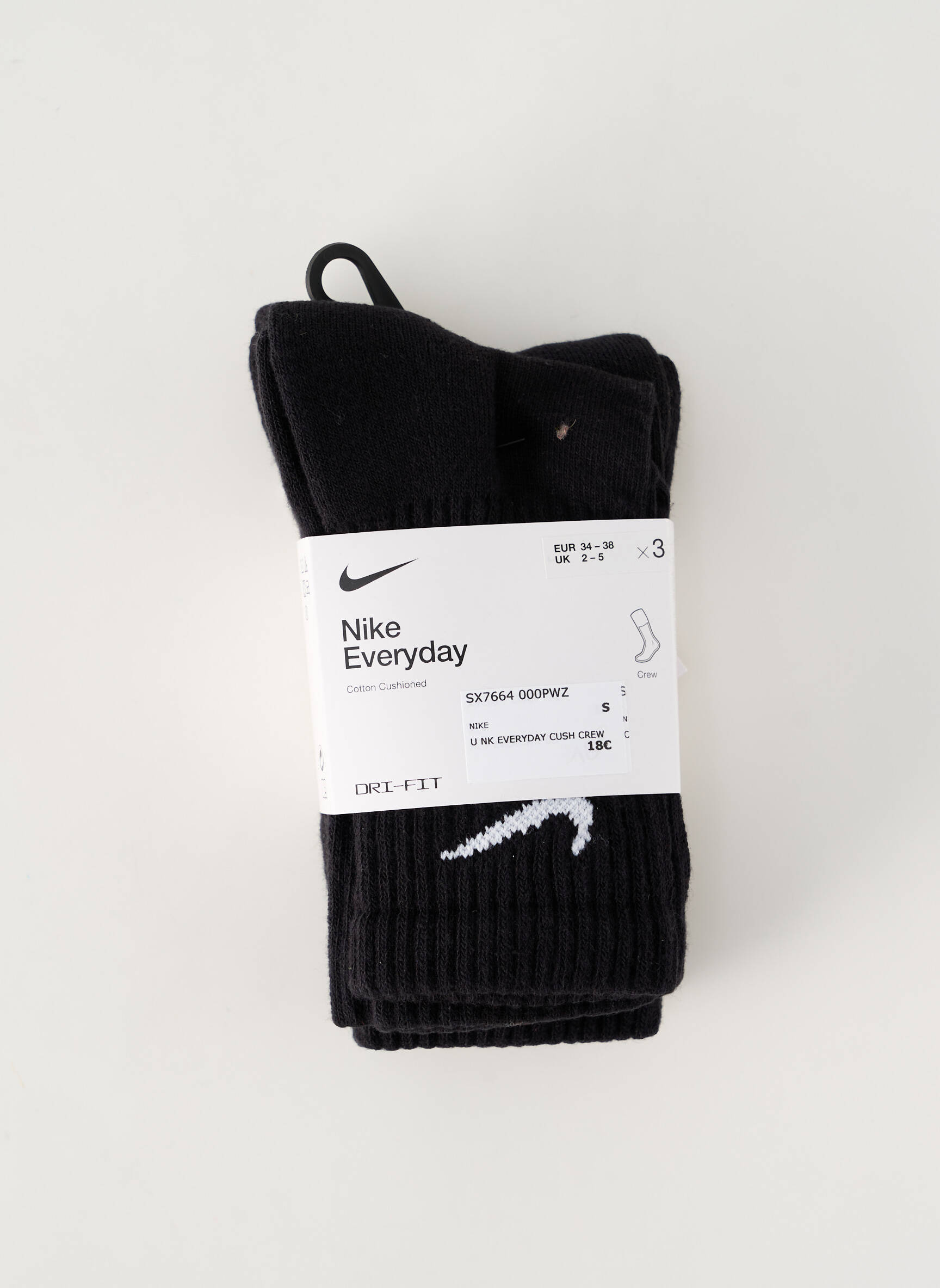 Kojinės juodas NIKE unisexas