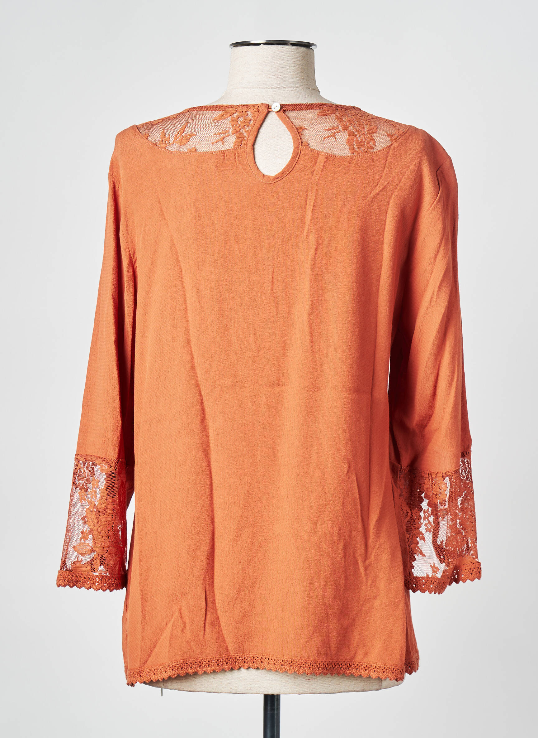 Bluzonai apvalus kaklas 3/4 rankovės rudas CREAM moteris