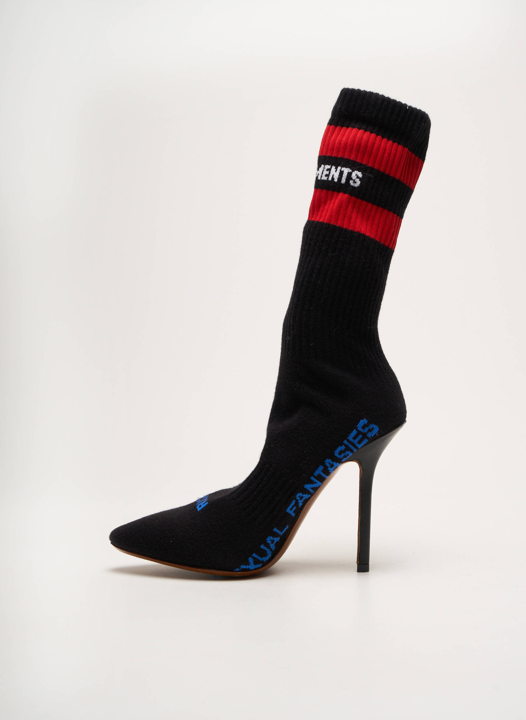 Batai/botai aštrus galas 10 cm ir daugiau aukštakulniai juodas VETEMENTS moteris