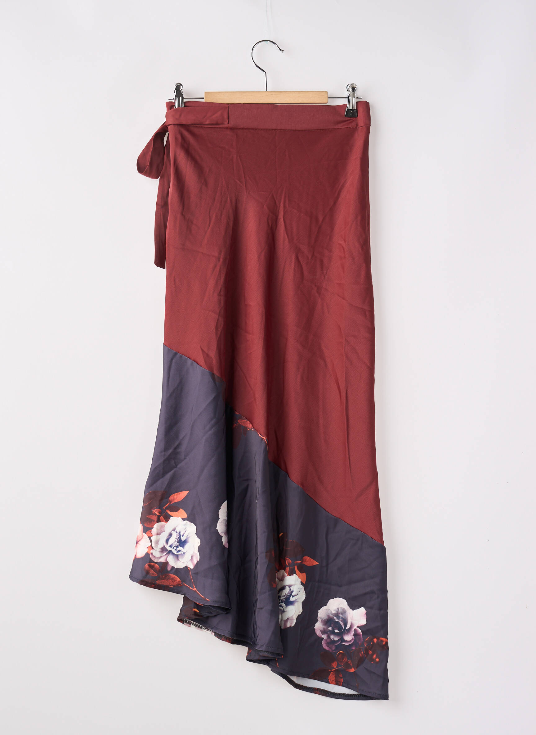 Ilgas sijonas asimetriška iškirptė rožinė CLOUDS OF FASHION BY LAURENTINE moteris