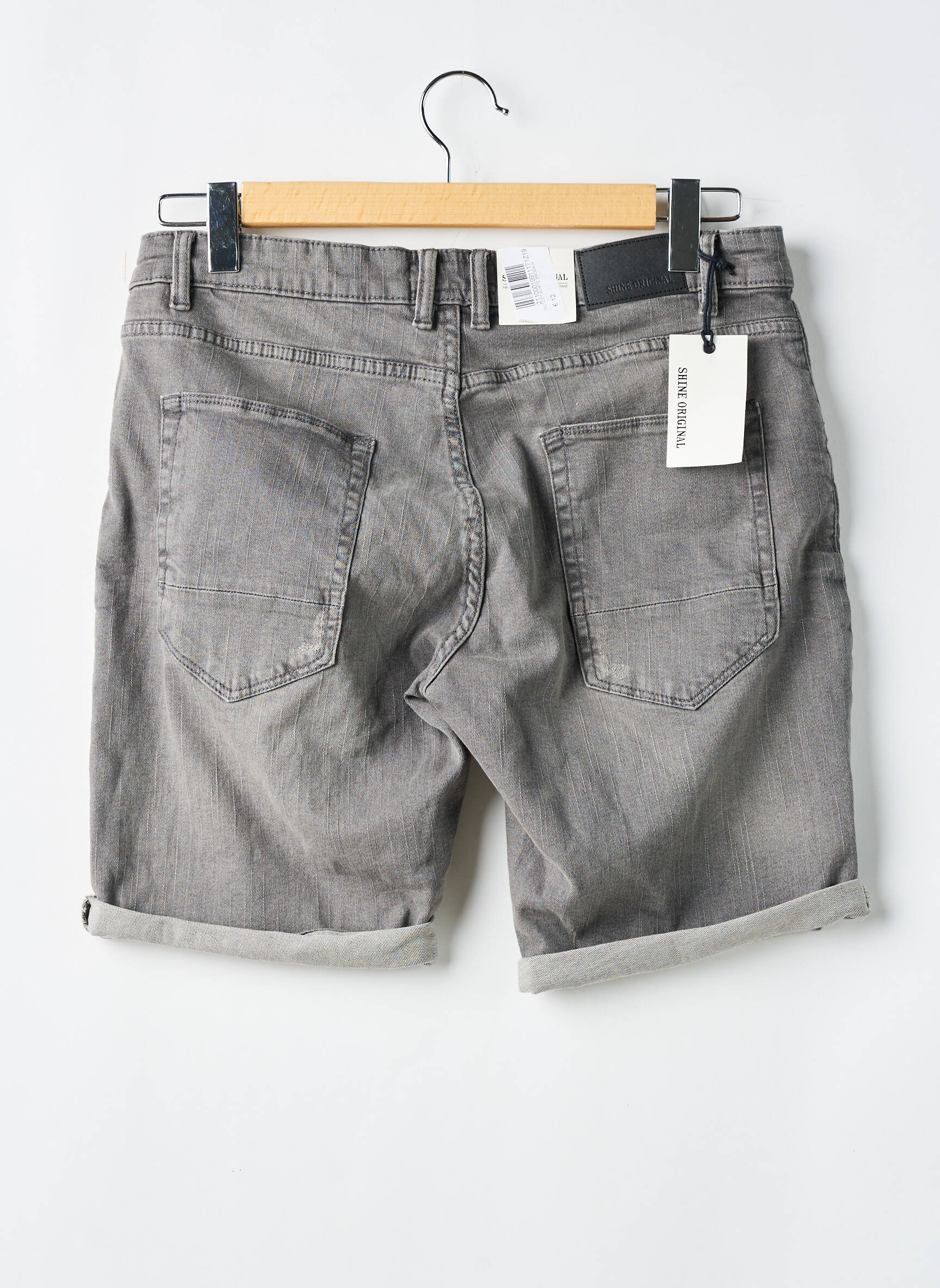 Bermudas denimo audinys normala dydis pilka SHINE ORIGINAL vyras