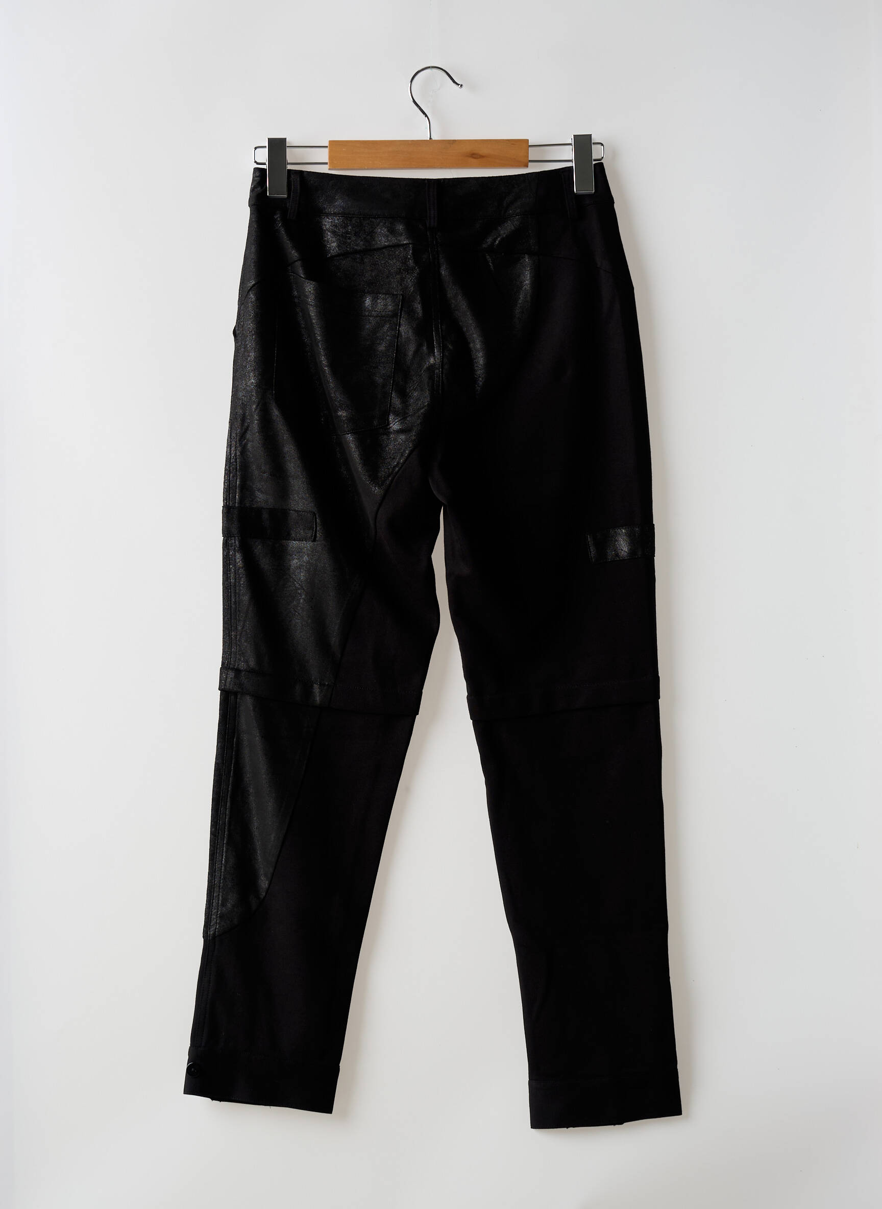 Tiesi kelnė uždarymas su užtrauktuku po mygtuku uždengimu juodas NU JEANS moteris