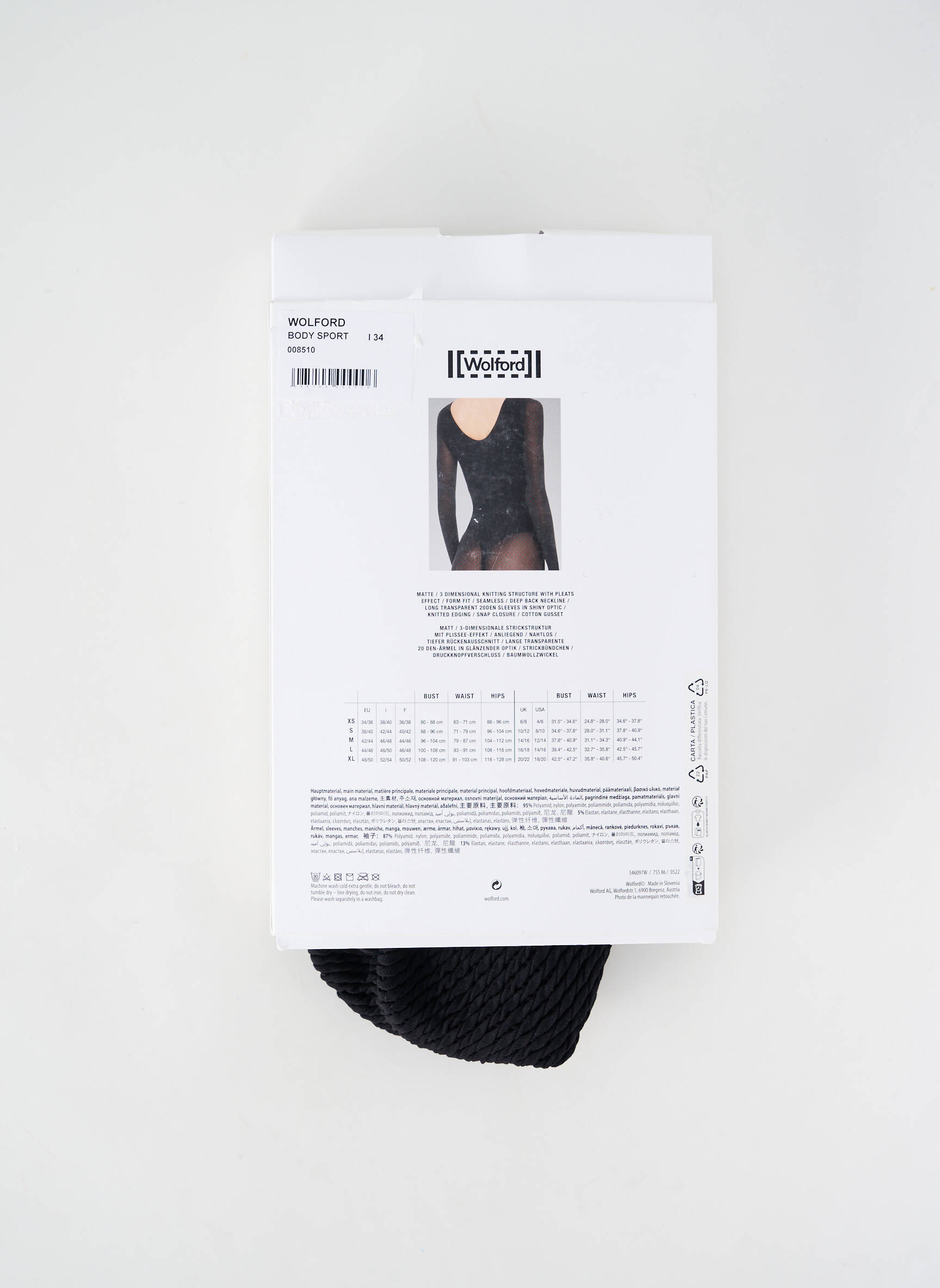 Kūno apatiniai tamprumas juodas WOLFORD moteris