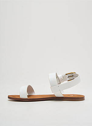 Sandalai/nu pėdos lygus medžiaga plokščias kulnas iki 3 cm baltas RALPH LAUREN moteris